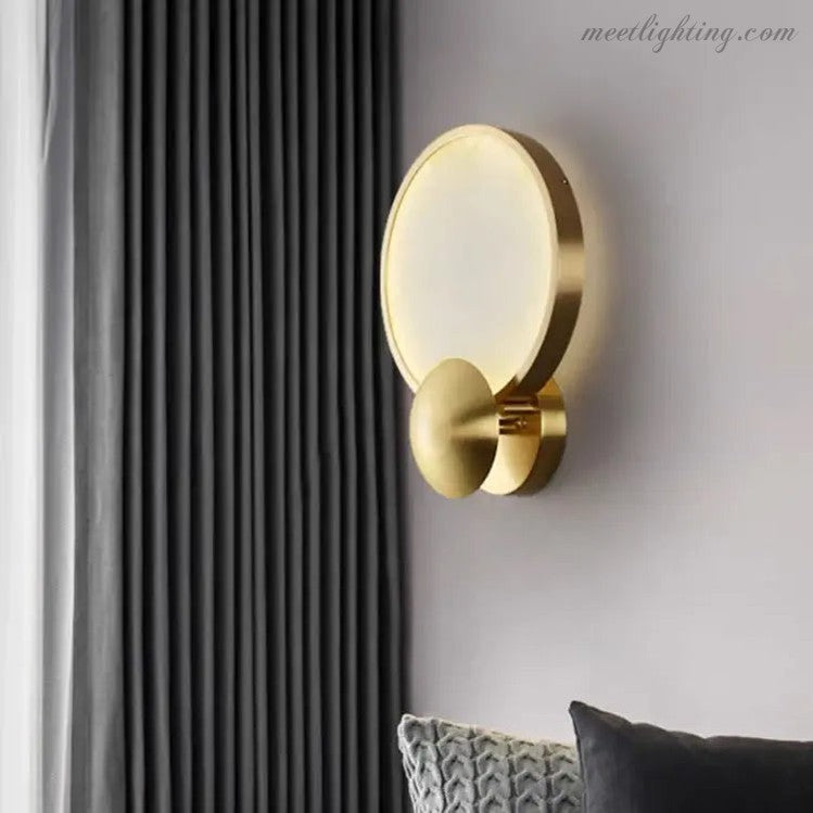 Alabaster Round Modern Wall Sconce-Meet Lighting