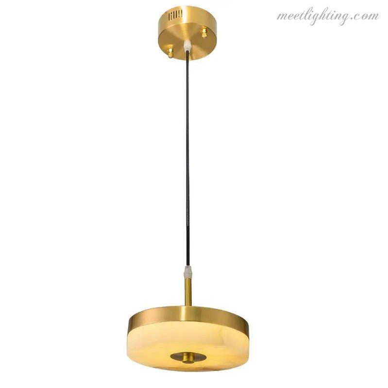 Alabaster Round Pendant Lights Living Room-Meet Lighting