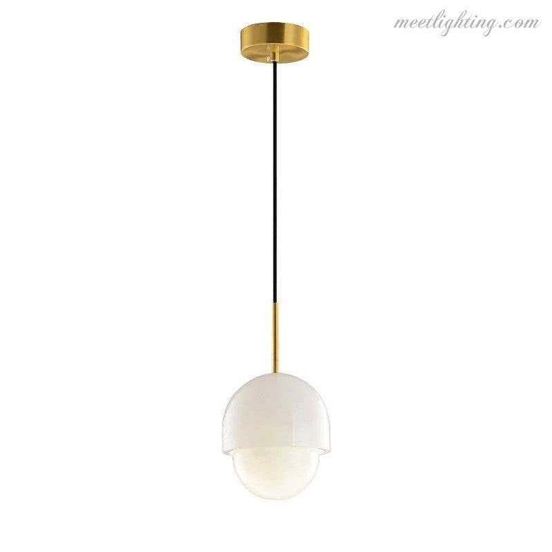 Alabaster Simple Bedside Pendant-Meet Lighting