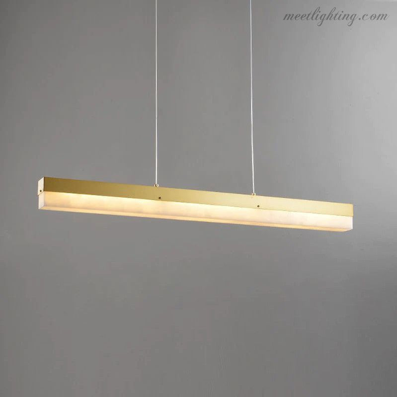 Alabaster Simple Linear Kitchen Island Chandelier-Meet Lighting