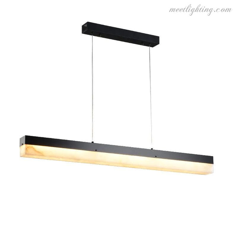 Alabaster Simple Linear Kitchen Island Chandelier-Meet Lighting