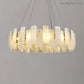 Alabaster Square Sheet Round Chandelier-Meet Lighting