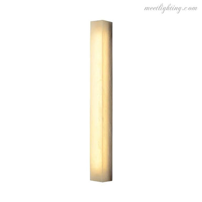 Alabaster Square Tubular Wall Sconce-Meet Lighting