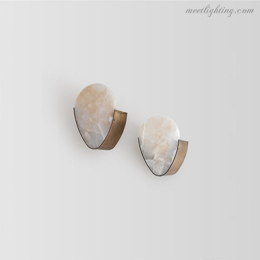 Alabaster V Wall Sconce-Meet Lighting