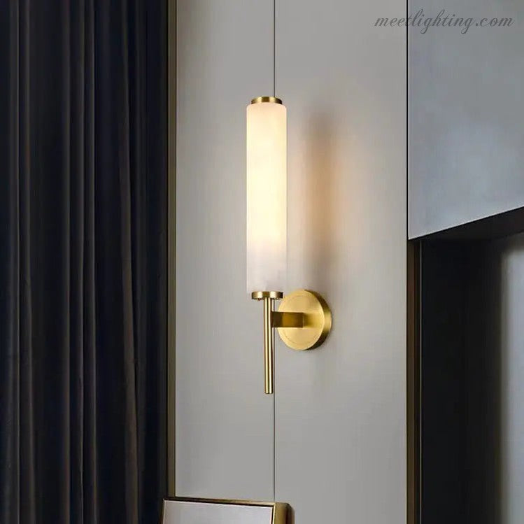 Alabaster Wall Lamps For Living Room-Meet Lighting