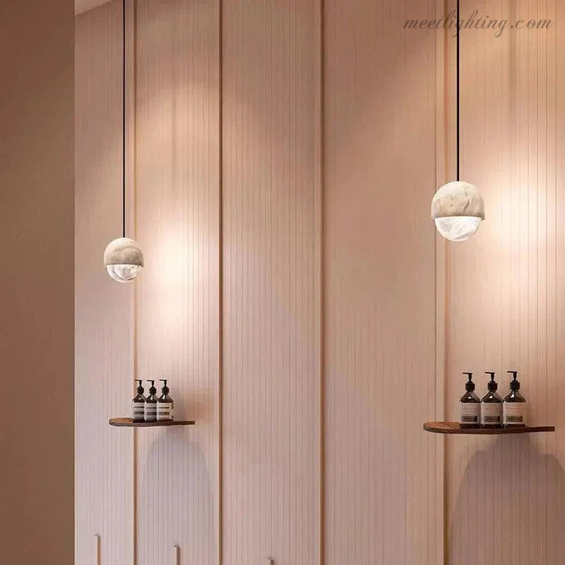 Alabaster Yoko Pendant Lights-Meet Lighting