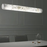 Alabaster Cylindrical Chandelier 47"