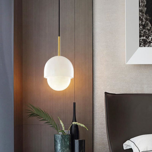 Alabaster Simple Bedside Pendant