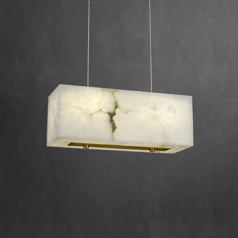 Alabaster Cubic Dining Room Chandelier