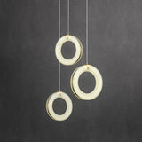 Alabaster Lorry Toroid Staircase Chandelier