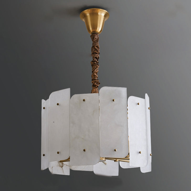 Alabaster Lorry Round Chandelier 20" 31"