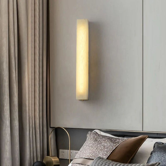 Alabaster Square Tubular Wall Sconce