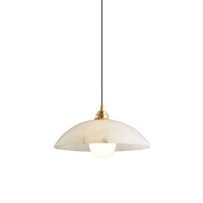 Alabaster Dome Pendant Light