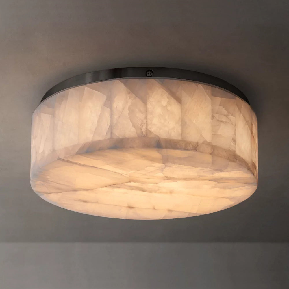 Alabaster Round Flushmount Ceiling Light