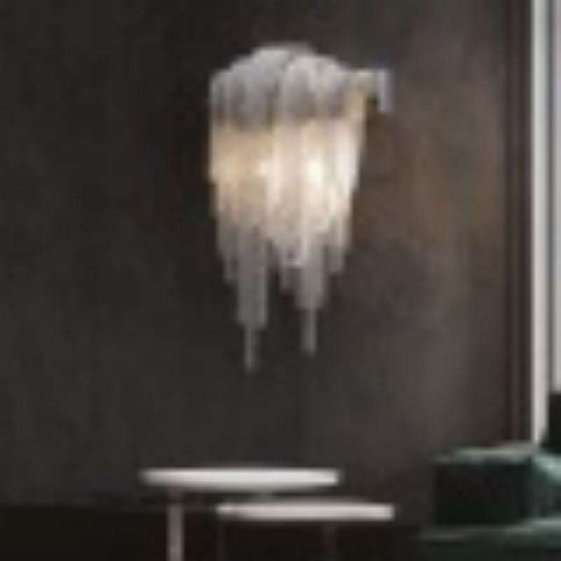 Alisa Plated Aluminum Tassel Wall Sconce-Meet Lighting