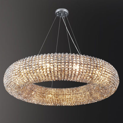 Halo Crystal Round LED Chandelier