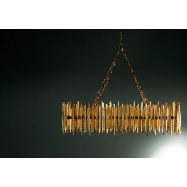 Althely 10 Lights Rectangle Pendant Chandelier-Meet Lighting