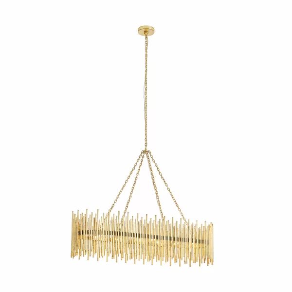 Althely 10 Lights Rectangle Pendant Chandelier-Meet Lighting