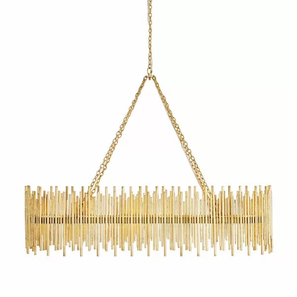 Althely 10 Lights Rectangle Pendant Chandelier-Meet Lighting