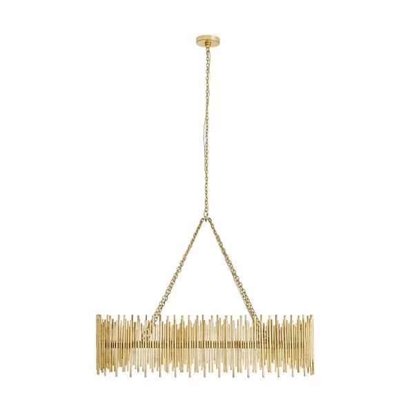 Althely 10 Lights Rectangle Pendant Chandelier-Meet Lighting