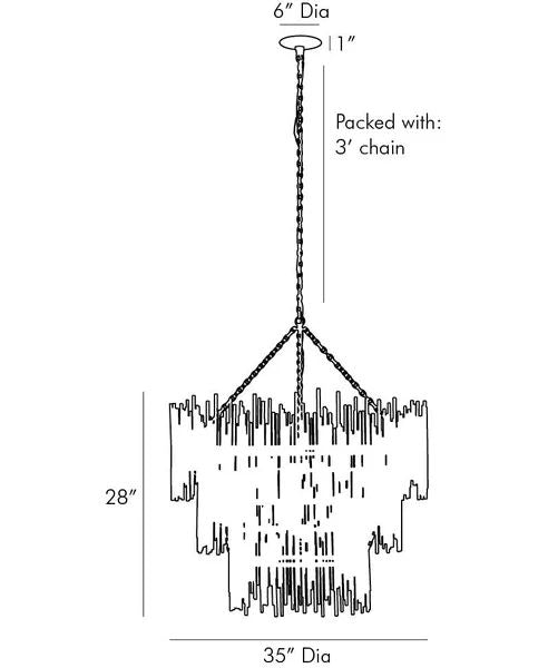 Althely 12 Lights 3- Tier Chandelier-Meet Lighting