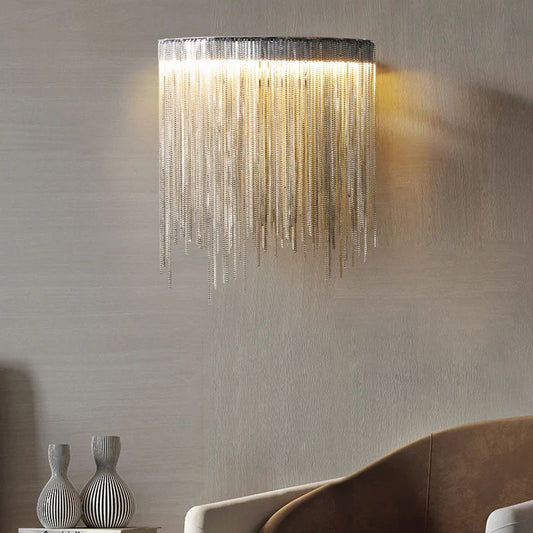 Aluminum String Light Wall Sconce-Meet Lighting