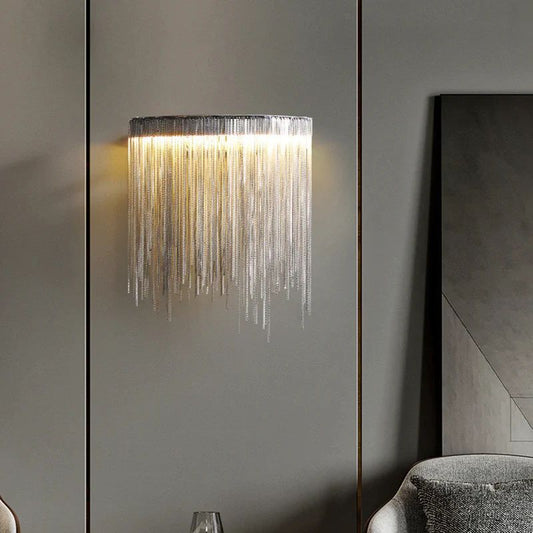 Aluminum String Light Wall Sconce-Meet Lighting