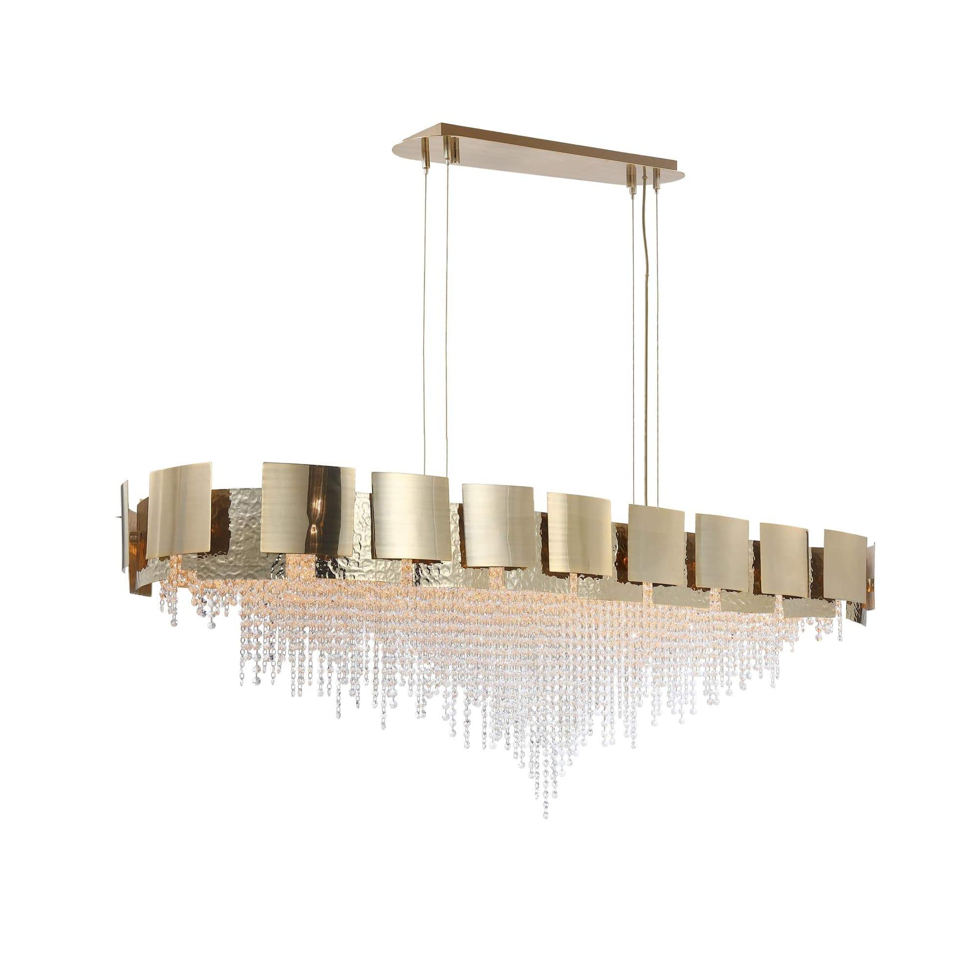 Amadeo Linear Crystal Bead Chandelier-Meet Lighting