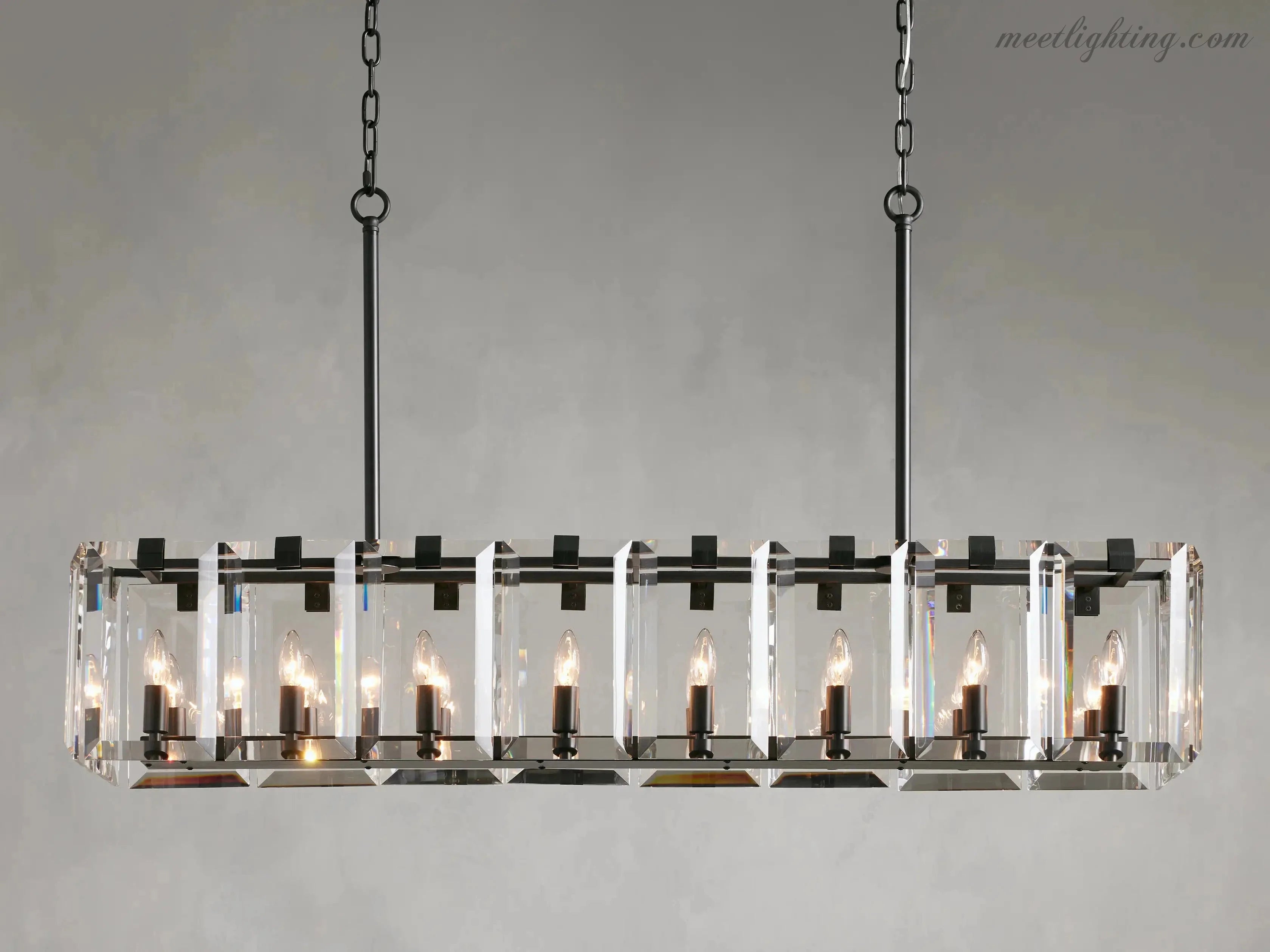 Amaya Rectangular Chandelier-MEET LIGHTING