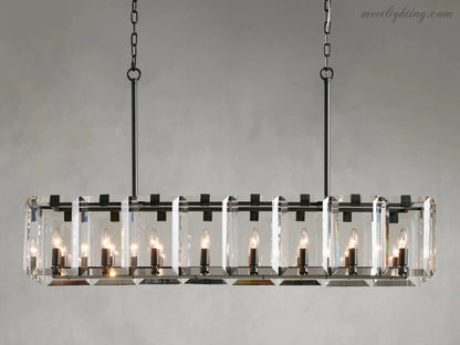 Amaya Rectangular Chandelier-Meet Lighting