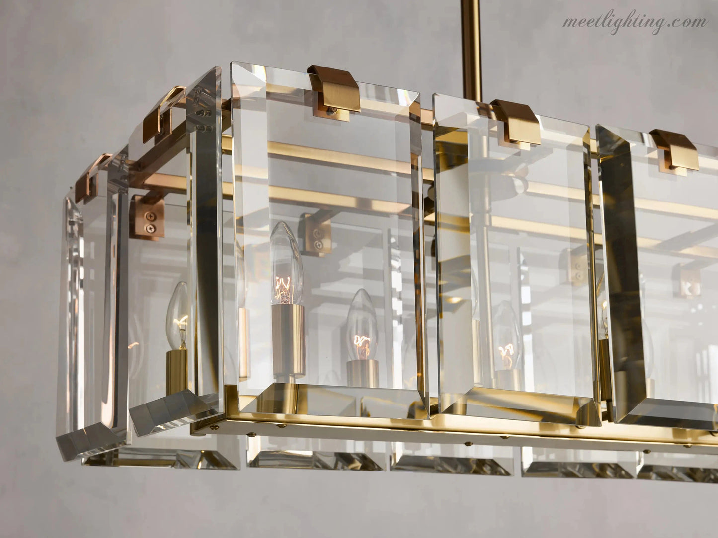 Amaya Rectangular Chandelier-Meet Lighting