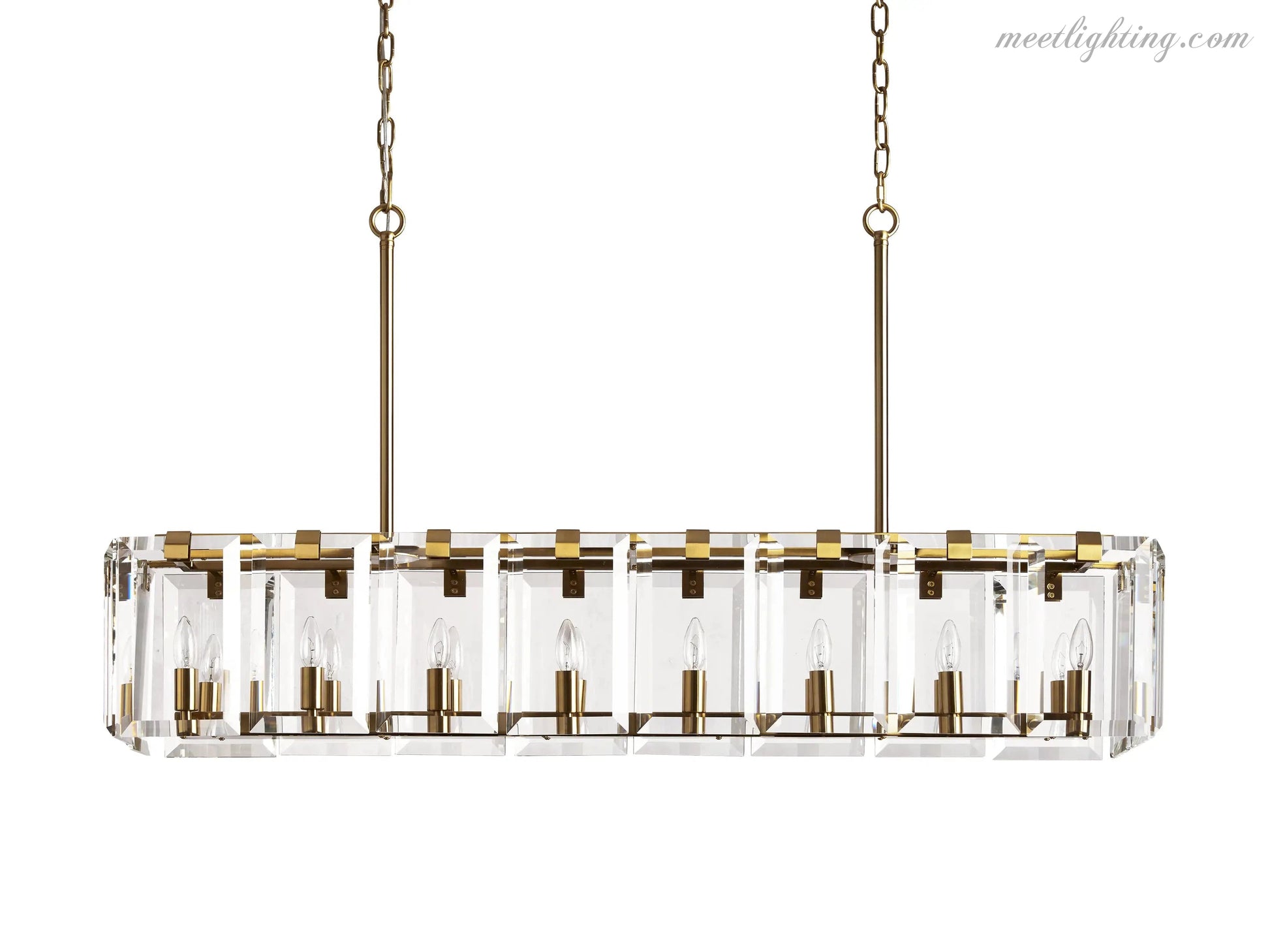 Amaya Rectangular Chandelier-Meet Lighting