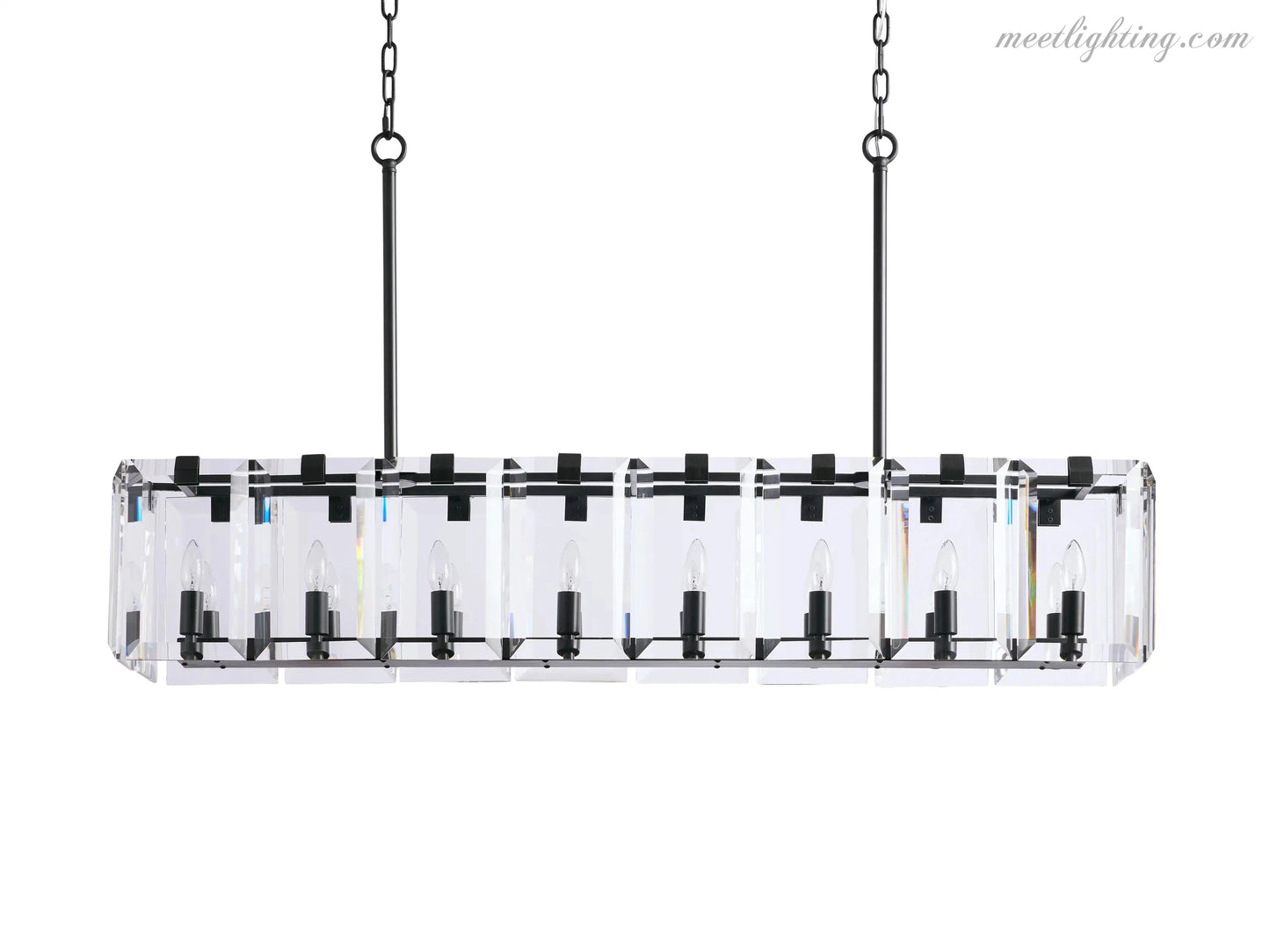 Amaya Rectangular Chandelier-Meet Lighting