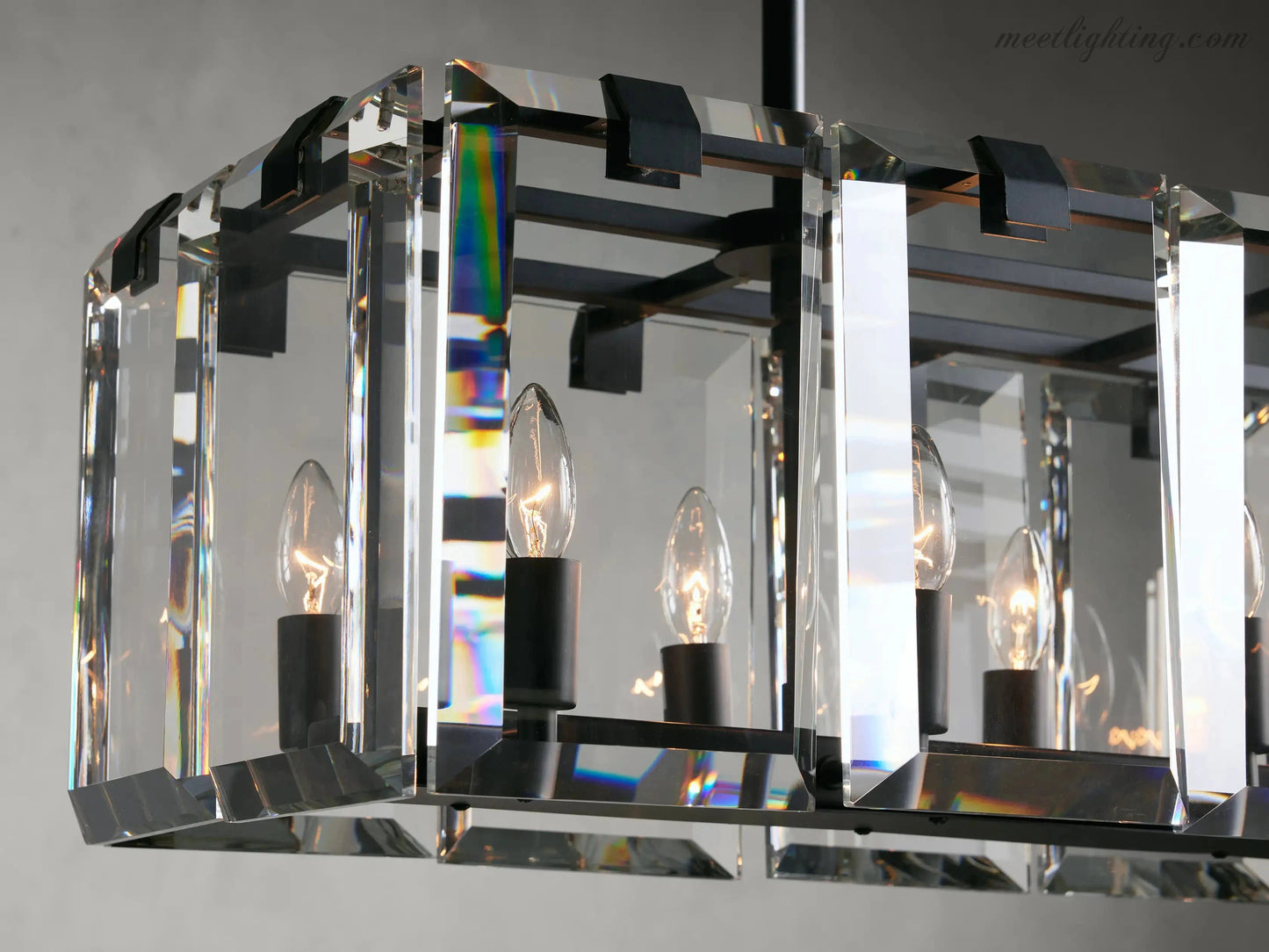 Amaya Rectangular Chandelier-Meet Lighting