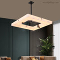 Amelia Square Alabaster Living Room Chandelier-MEET LIGHTING