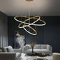 Amina Gold Multi Rings Chandelier for Lobby Villa-Meet Lighting