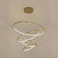 Amina Gold Multi Rings Chandelier for Lobby Villa-Meet Lighting