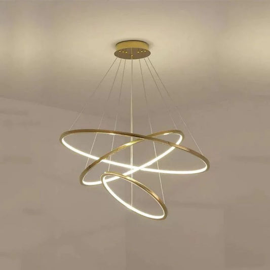 Amina Golden Rings Chandelier