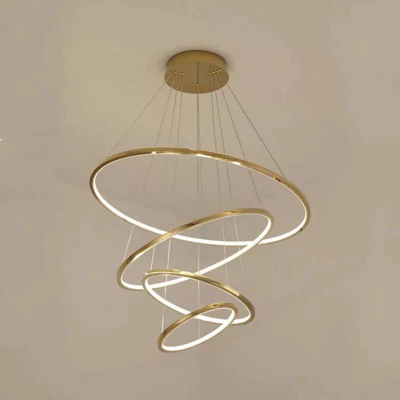 Amina Golden Rings Chandelier