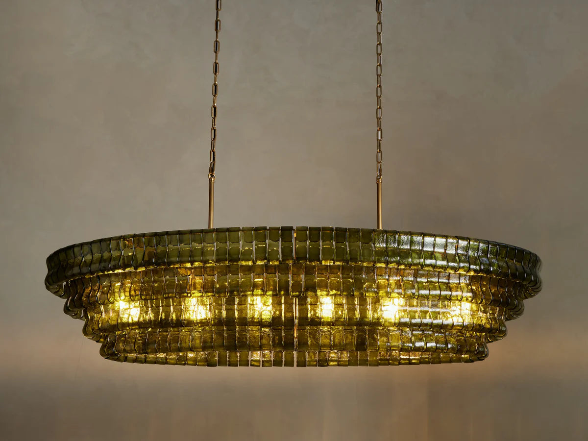 Ghiaccio Oval Chandelier 54" 65"