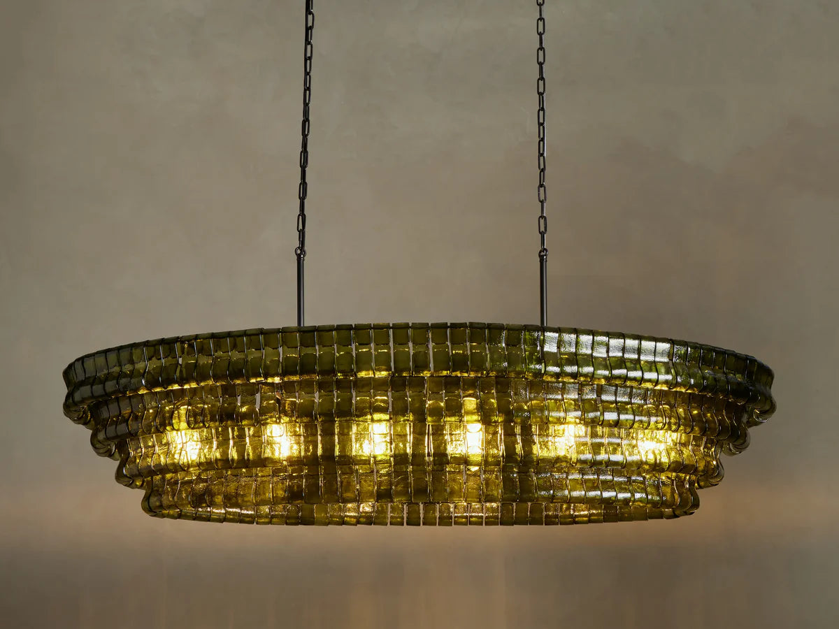 Ghiaccio Oval Chandelier 54" 65"