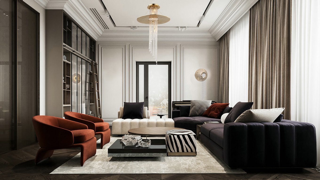 Angelina Brass Crystal Flushmount-Meet Lighting