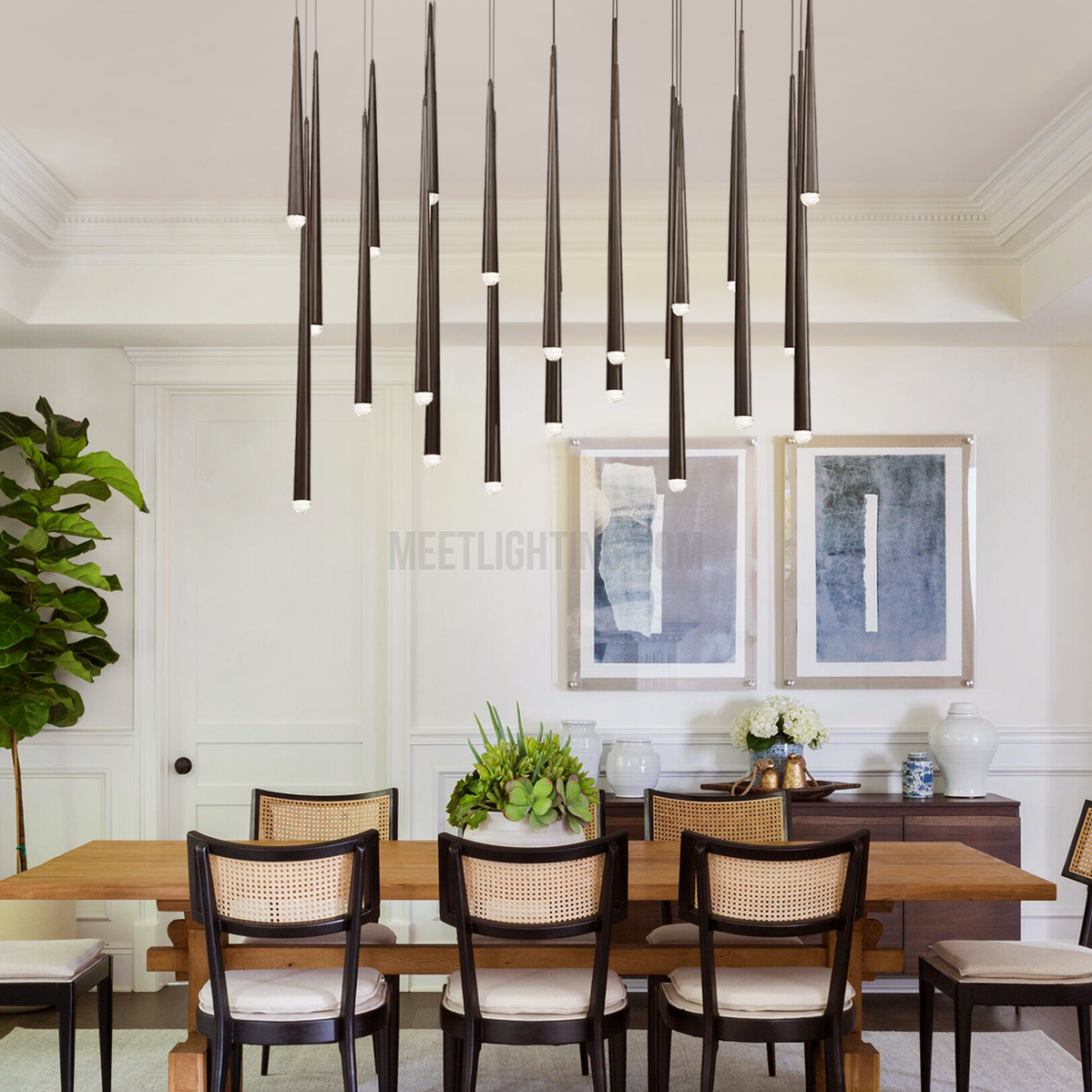 Aquitance Rectangle Tubular Pendant-Meet Lighting