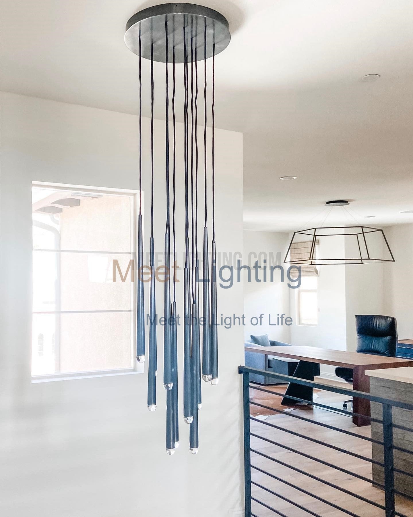 Aquitance Rectangle Tubular Pendant-Meet Lighting