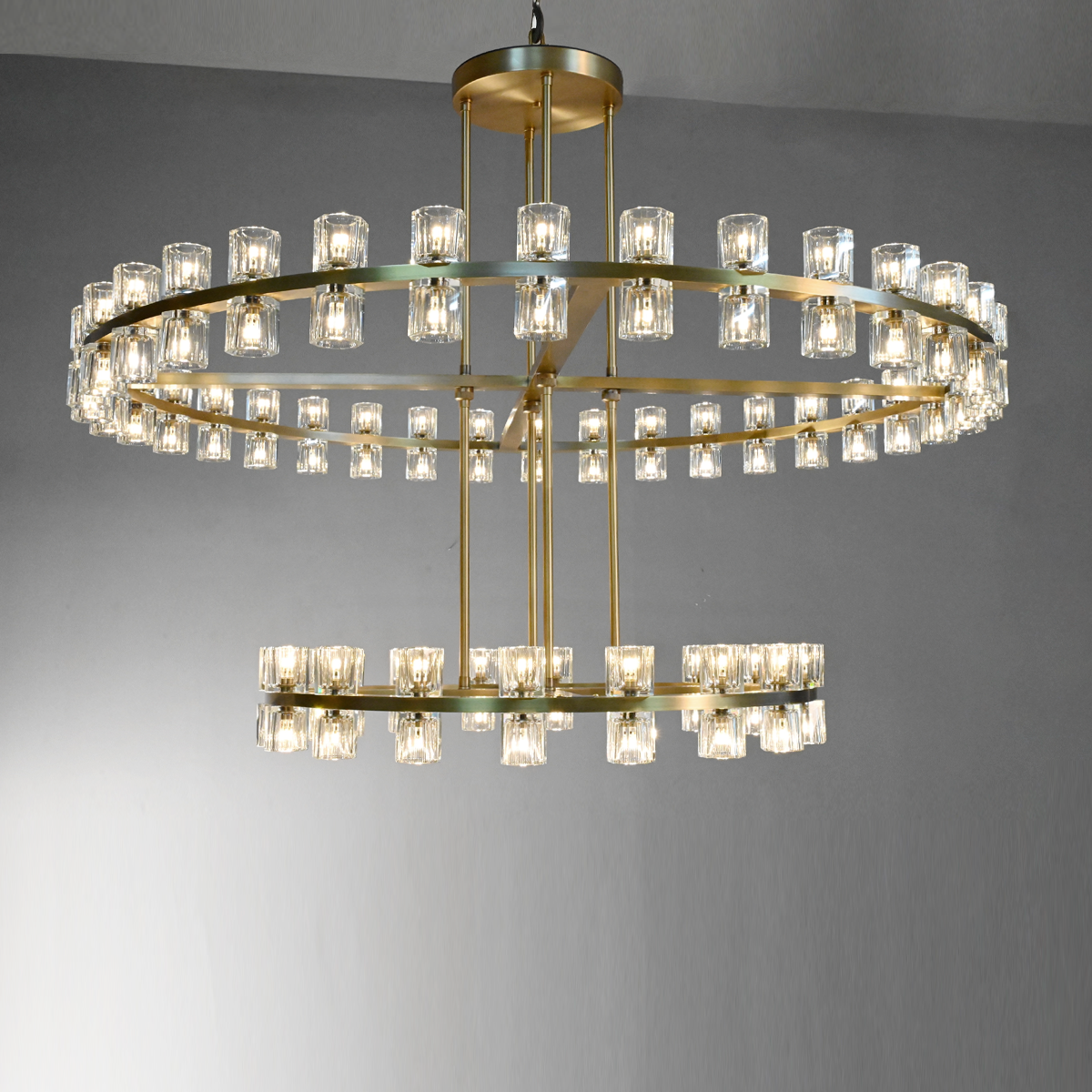 Arcachon Crystal 2-Tier Round Chandelier 60“-Meet Lighting