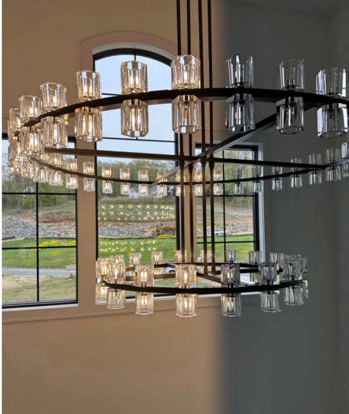 Arcachon Crystal 2-Tier Round Chandelier 60“-Meet Lighting