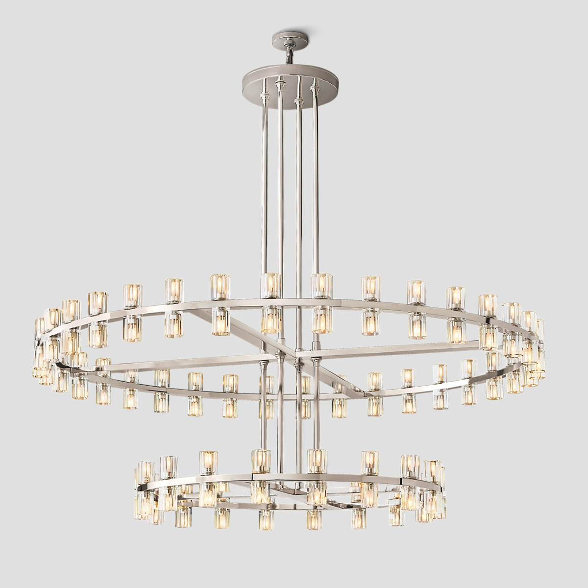 Arcachon Crystal 2-Tier Round Chandelier 60“-Meet Lighting