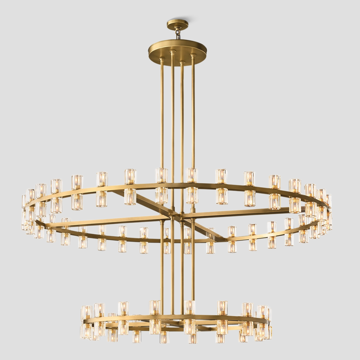 Arcachon Crystal 2-Tier Round Chandelier 60“-Meet Lighting