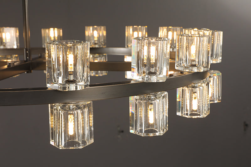 Arcachon Crystal Round Chandelier 36"-MEET LIGHTING