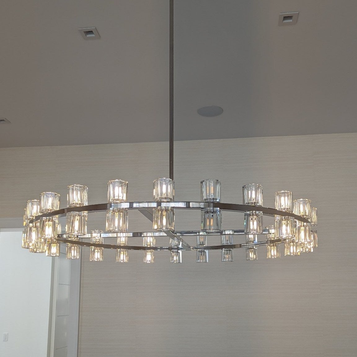 Arcachon Crystal Round Chandelier 36"-Meet Lighting